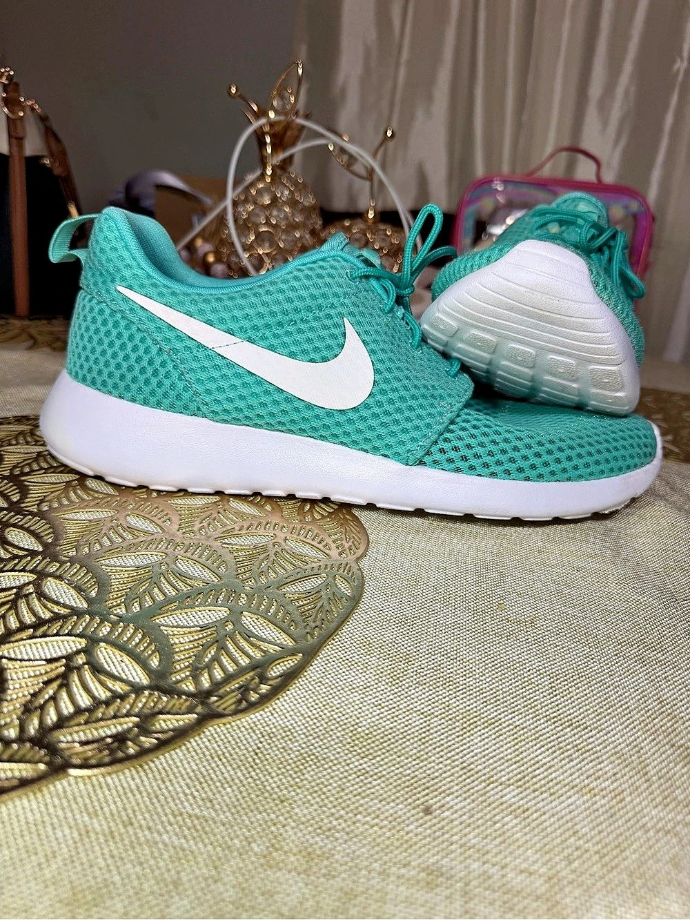 Nike Roshe Run Mesh Sneakers Blue & White US 11